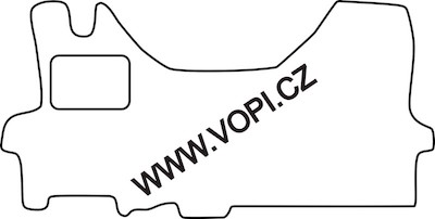 Koberec do kabíny Iveco Daily obytné auto 2014 -> Perfectfit bez cípu medzi sedadlami (8117)
